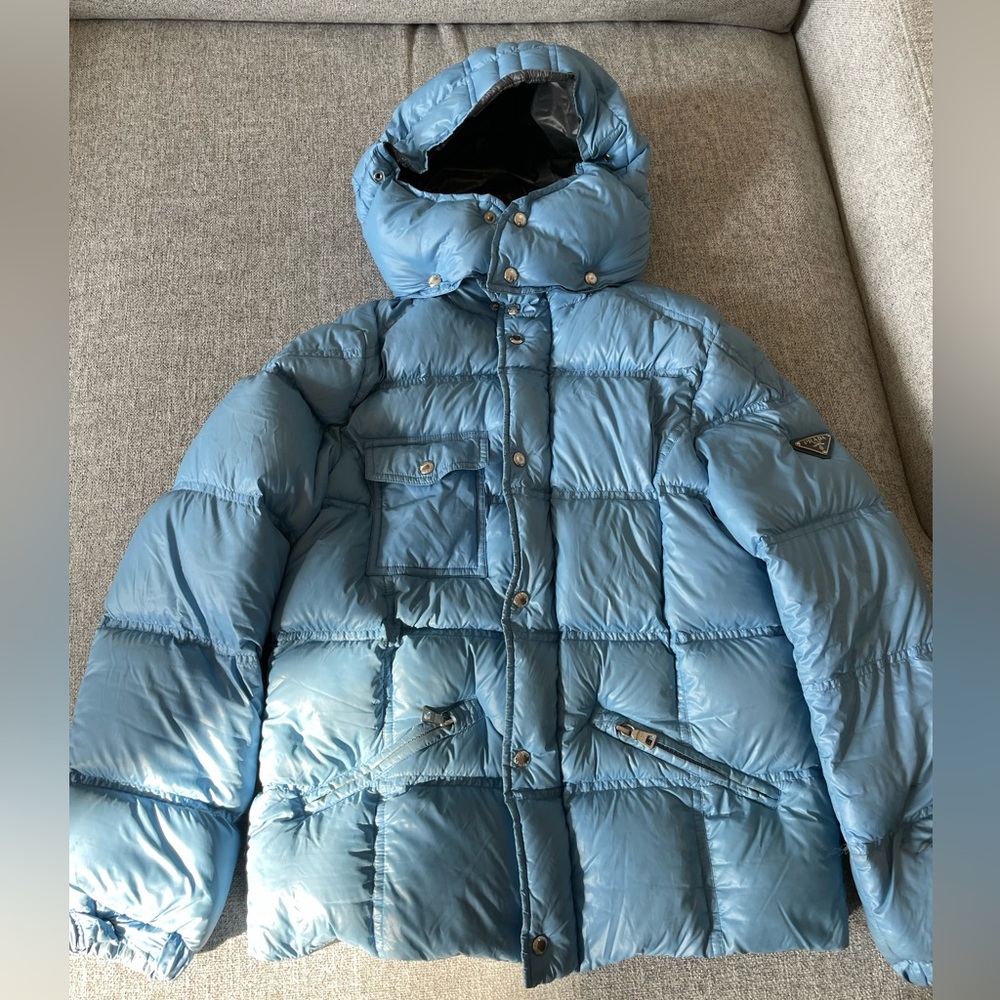 Light Blue Prada Puffer